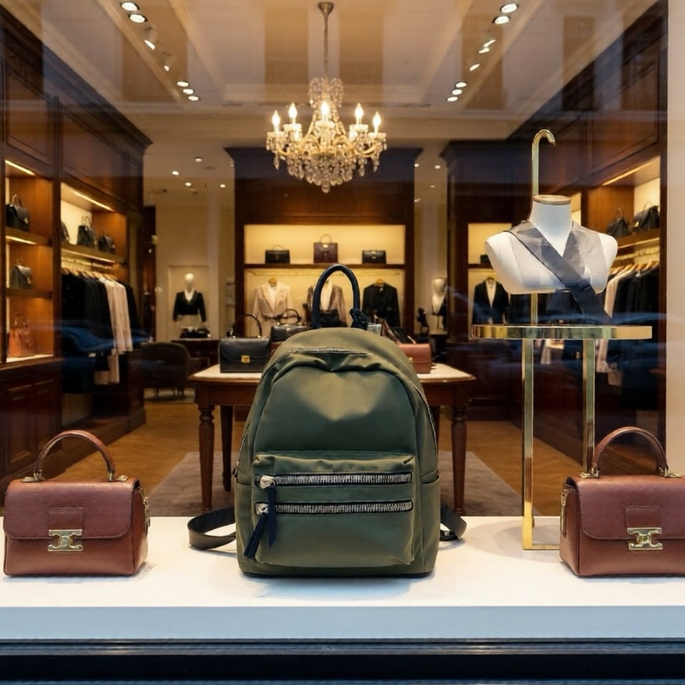 Like Dreams Olive Green Backpack with Black Accents